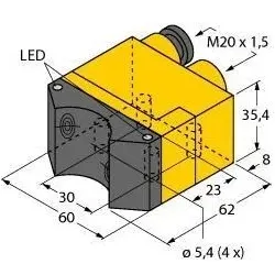 Turk TURCK NI4-DSU35TC-2Y1X2 Induktiver Sensor, Doppelsensor für Schw NI4DSU35TC2Y1X2, Elektronikmodul