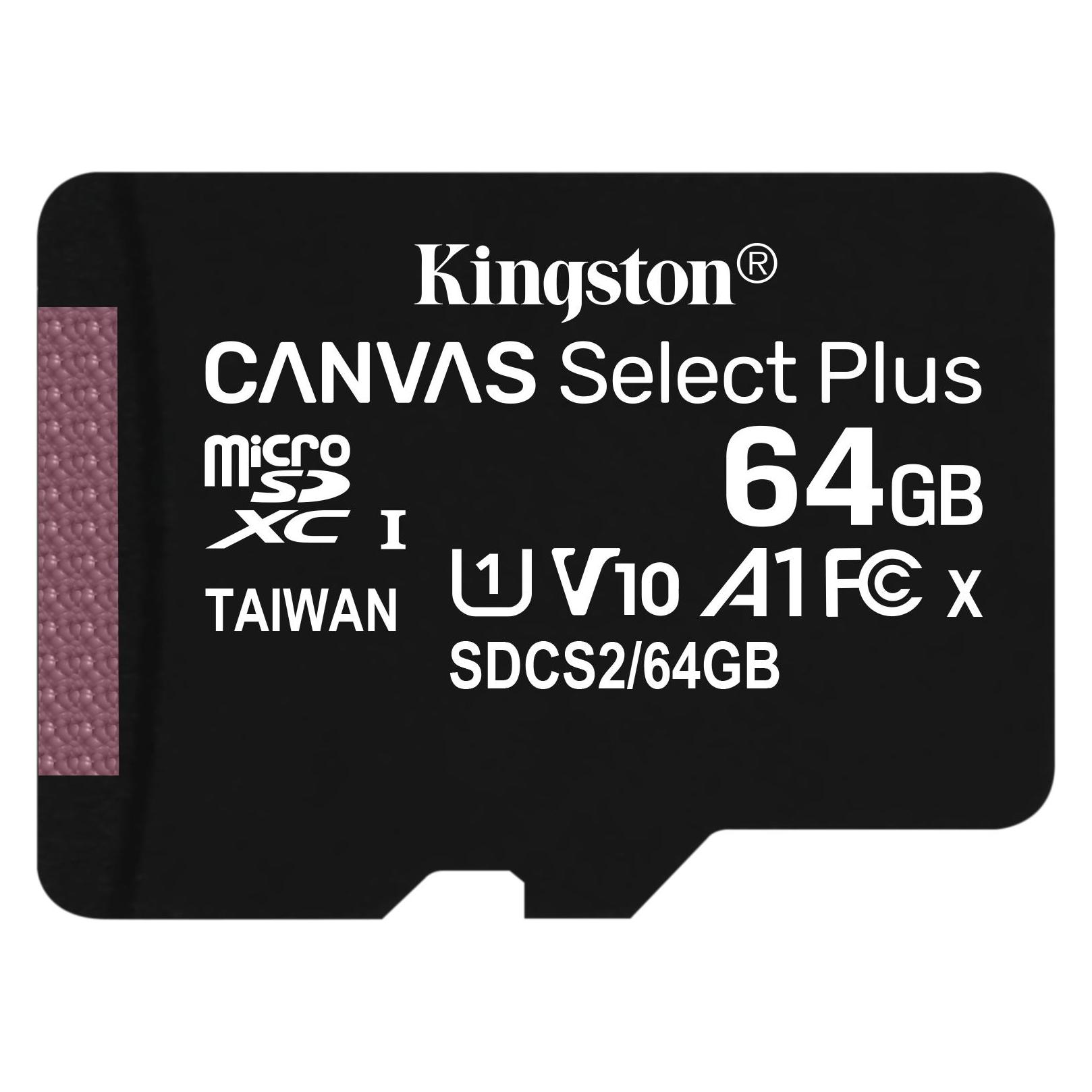 Kingston Canvas Select Plus (64 GB, microSDXC, U1, UHS-I) (SDCS2/64GB)
