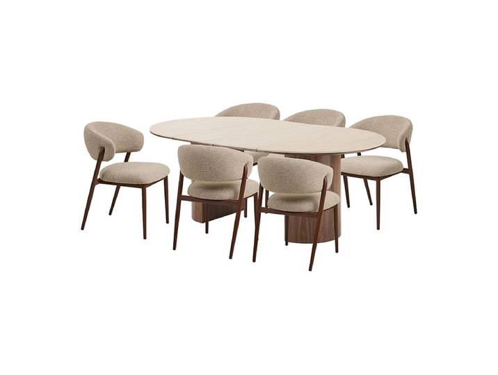 Set Tisch und 6 Stühle HOUSE NORDIC DELPHI