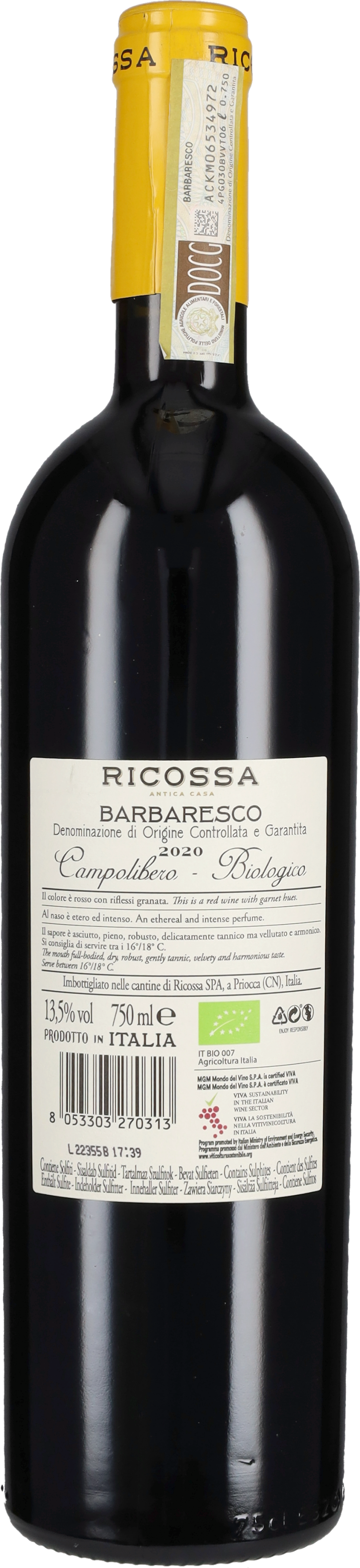 Ricossa Barbaresco 'Campolibero' 2020