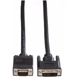 Roline Dvi — VGA (5 m), Videokabel, Schwarz