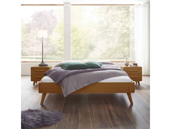 Massivholzbett Santa Rosa Eiche Massivholz ohne Kopfteil 200x200 cm klassischer Stil