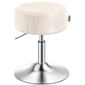 Vasagle Drehhocker LJB120W01, Kunstleder, mit Standfuß, cremeweiß