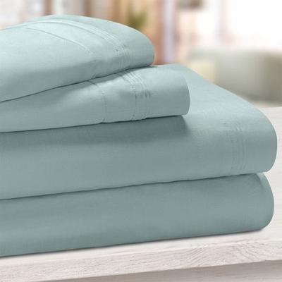 Home City, Inc. Majestic Sheet Set, King, Aqua Mist