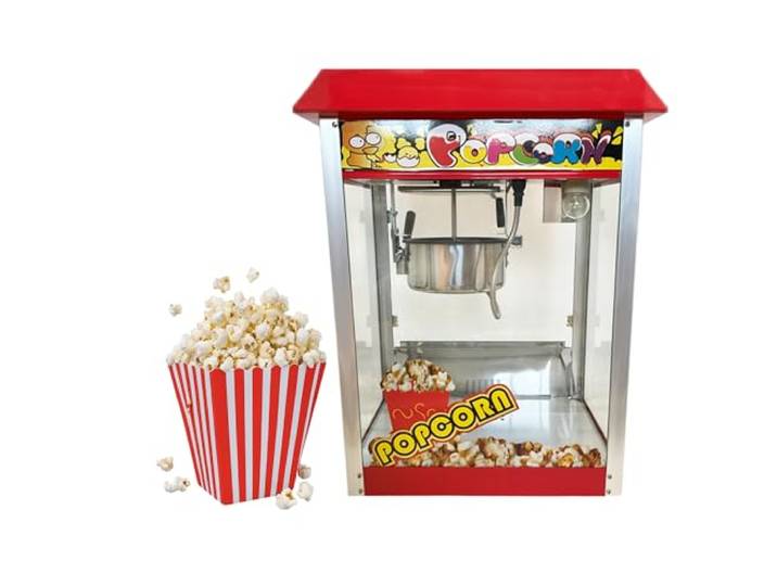 Machine à Pop-Corn Professionnelle - 1440W - Cuve Antiadhésive 2\,2L - Éclairage LED - Maintien au Chaud