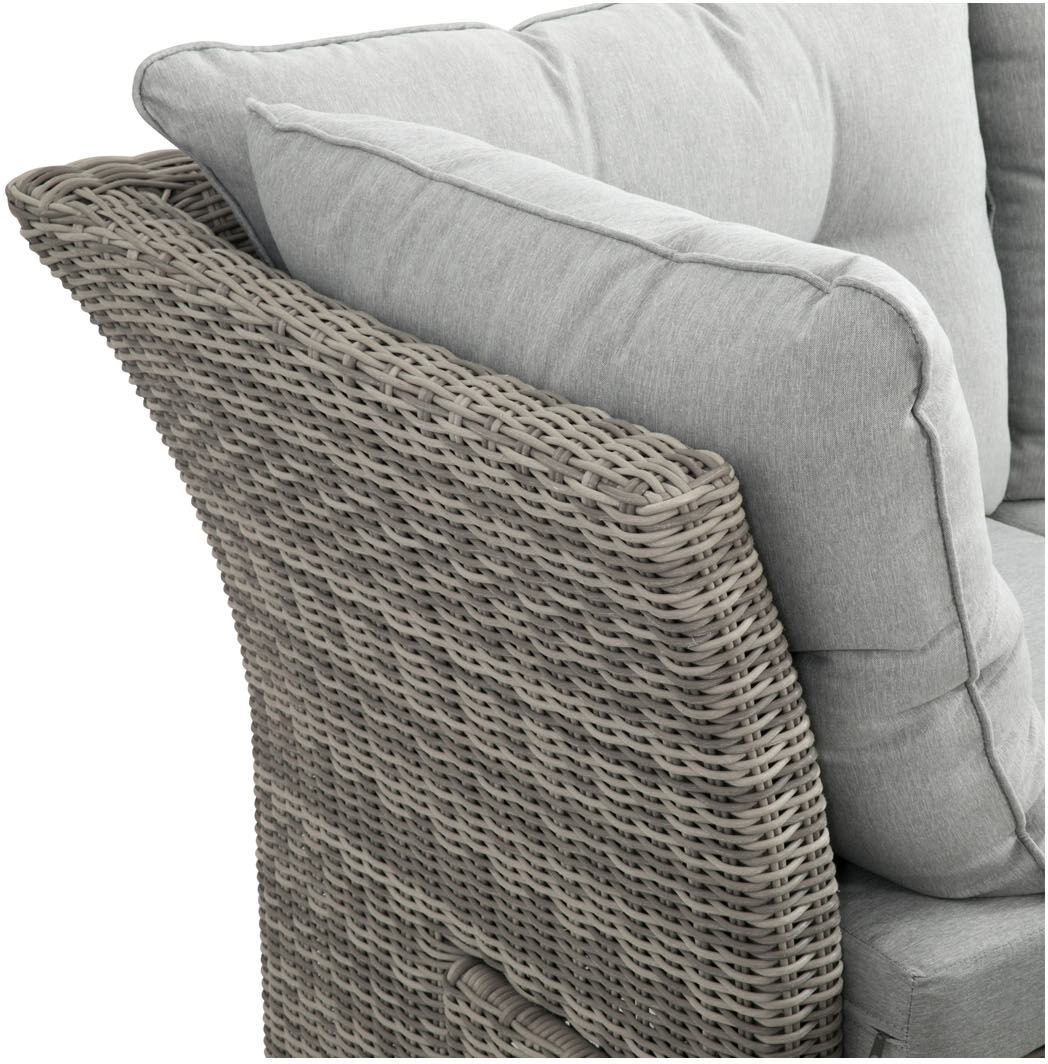 GREEMOTION Loungeset »Malia«, 5-teilig, halbrund, grau