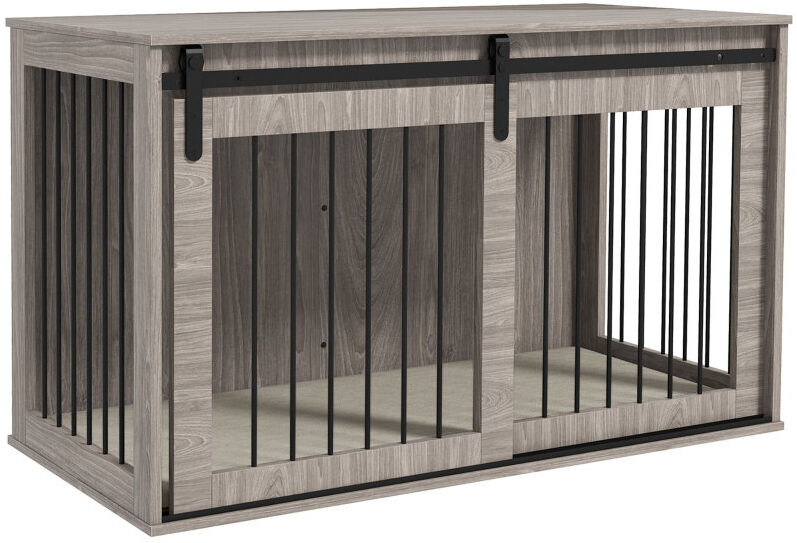 Archie & Oscar Pet Furniture Style Crate with 1 Door Brown Small (10-20lbs)