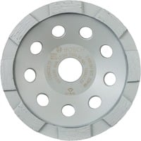 Diamant-Topfscheibe Standard for Concrete, Ø 125mm, Schleifscheibe Bohrung 22,23mm, für Beton- und Winkelschleifer