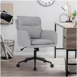 HOME DELUXE Bürostuhl aus Webstoff CORA - Grau
