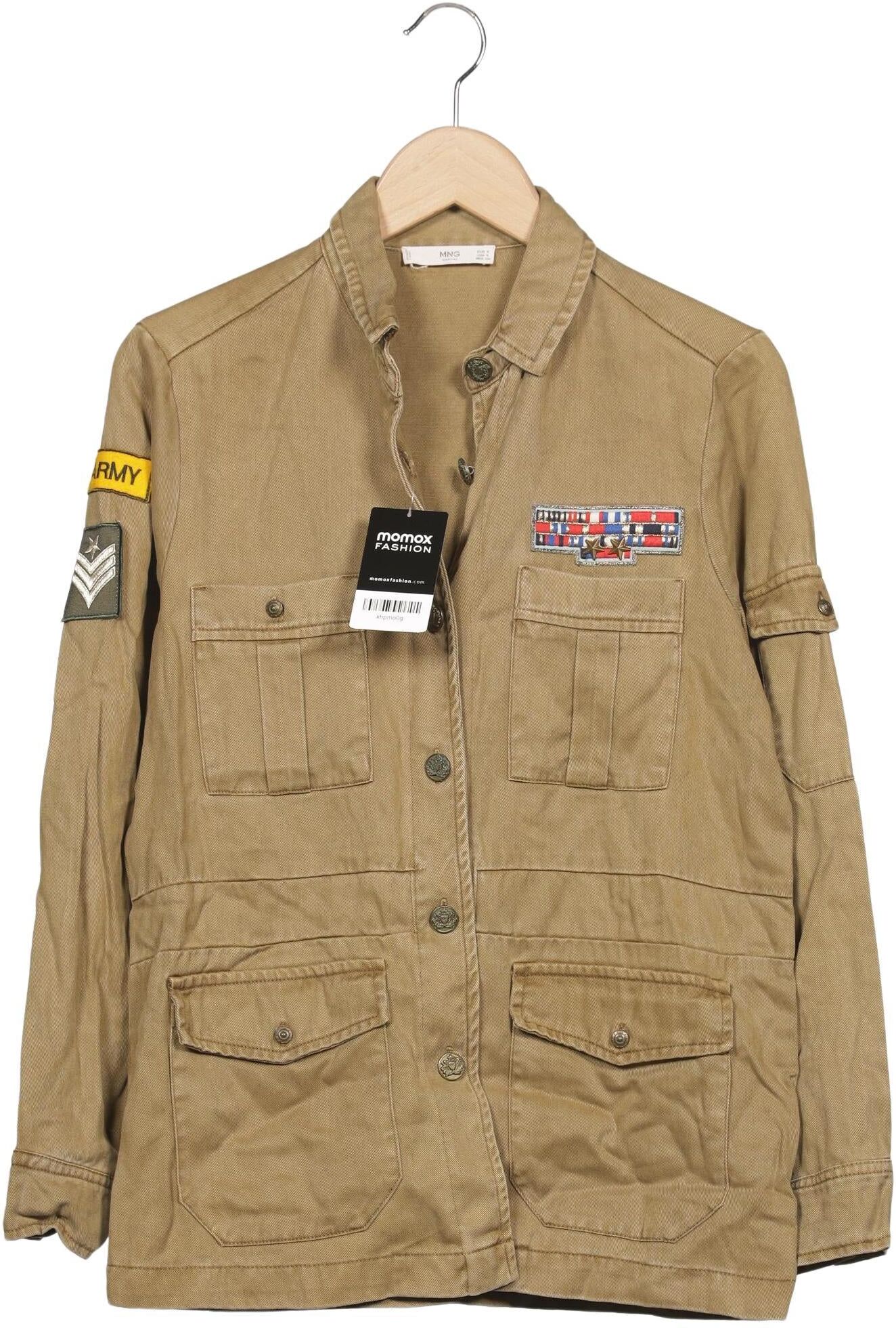 Mango Damen Jacke, Beige, Gr. S, Lyocell - Second Hand