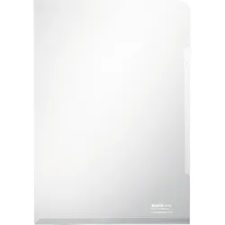 Leitz, Mappe, Sichthüllen A5 farblos 150my PVC Kantenklebung Packung 100 Hüllen (A5, 100x)