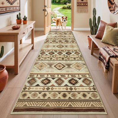 Bluebell Southwestern Area Rug, OEKO-TEX Machine Washable Rustic Tribal Rug