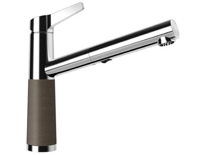 Schock Küchenarmatur SC-510 Bronze – Hochdruck Armatur CRISTADUR mit ausziehbarer Schlauch-Brause und Standard Norm-Anschlüssen
