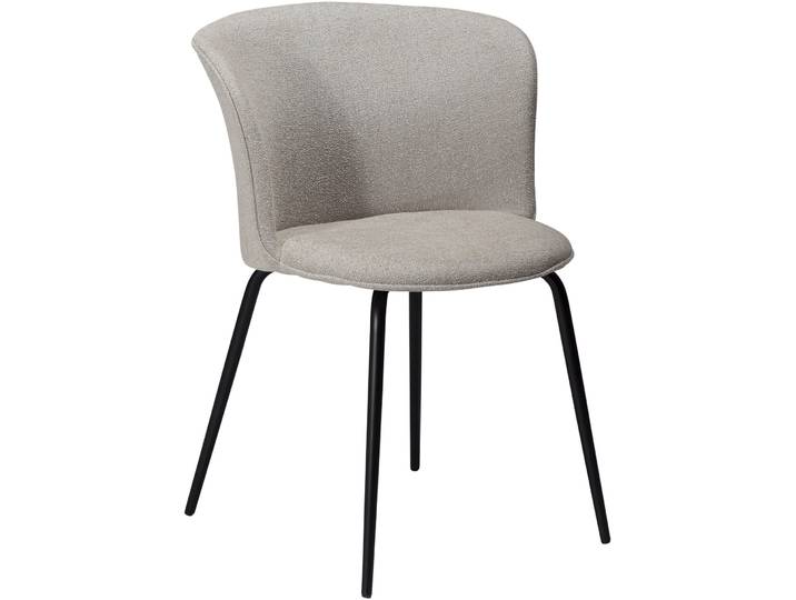 DAN-FORM Stuhl 2er-Set Eden grau/schwarz Stoff