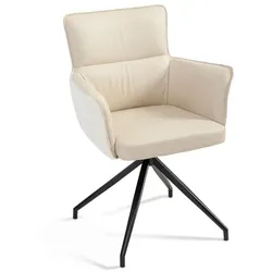 [de]sign & more Stuhl Carsoli Leder Beige