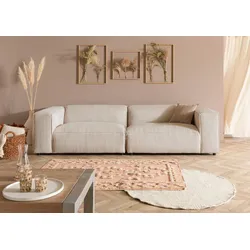 Sofa 3-Sitzer 286x103x69 Cord elfenbein VALENCIA