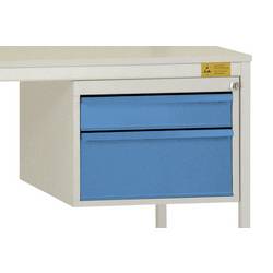 Manuflex LD4702.5012 ESD ESD-Gehäuse-Unterbau, Nutzhöhe 300 mm mit 2 Schubfächern