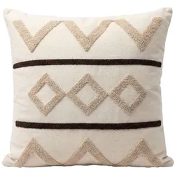 DEKOKISSEN Tribal Pattern Beige 45x45 cm mit Füllung