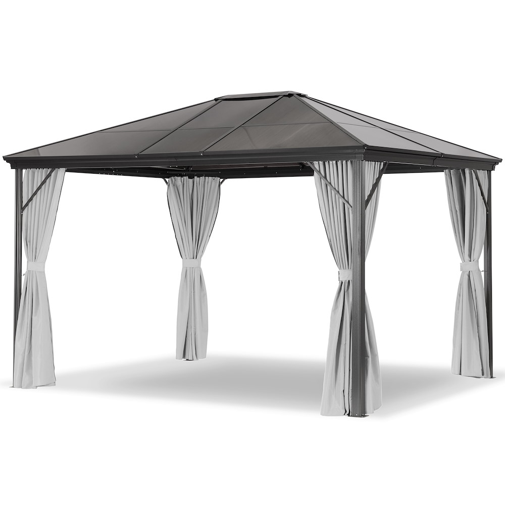 LECOWERKE PROFI-Pavillon 365 x 300 cm Alu anthraz.-grau PC-Dach grau 16964429
