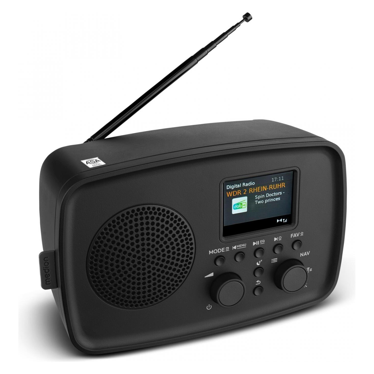 Medion LIFE DAB+ Radio DRE-1 schwarz (DAB+, Bluetooth, WLAN) (50079346)