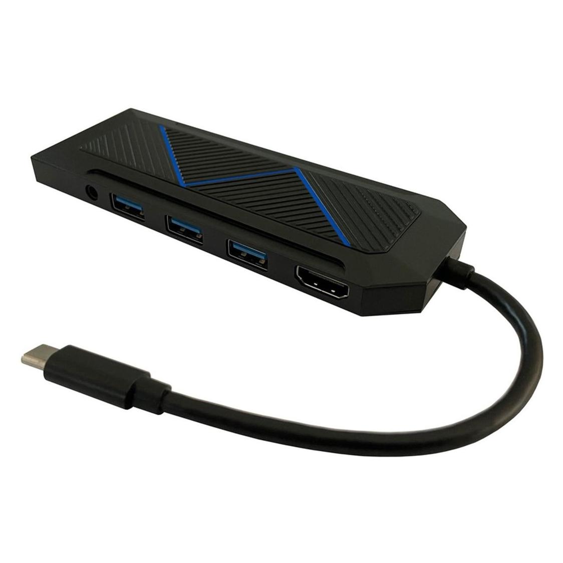 LC-Power HUB LC-HUB--C-MULTI-6-RGB black (USB-C, 6 Ports) (LC-HUB-C-MULTI-6-RGB)
