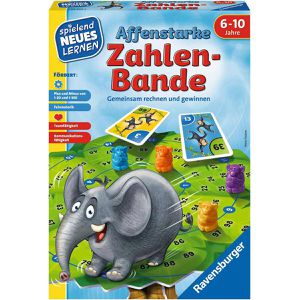 Ravensburger Lernspiel Affenstarke Zahlen-Bande, ab 6 Jahre, 2-4 Spieler, Zahlen & Rechnen lernen