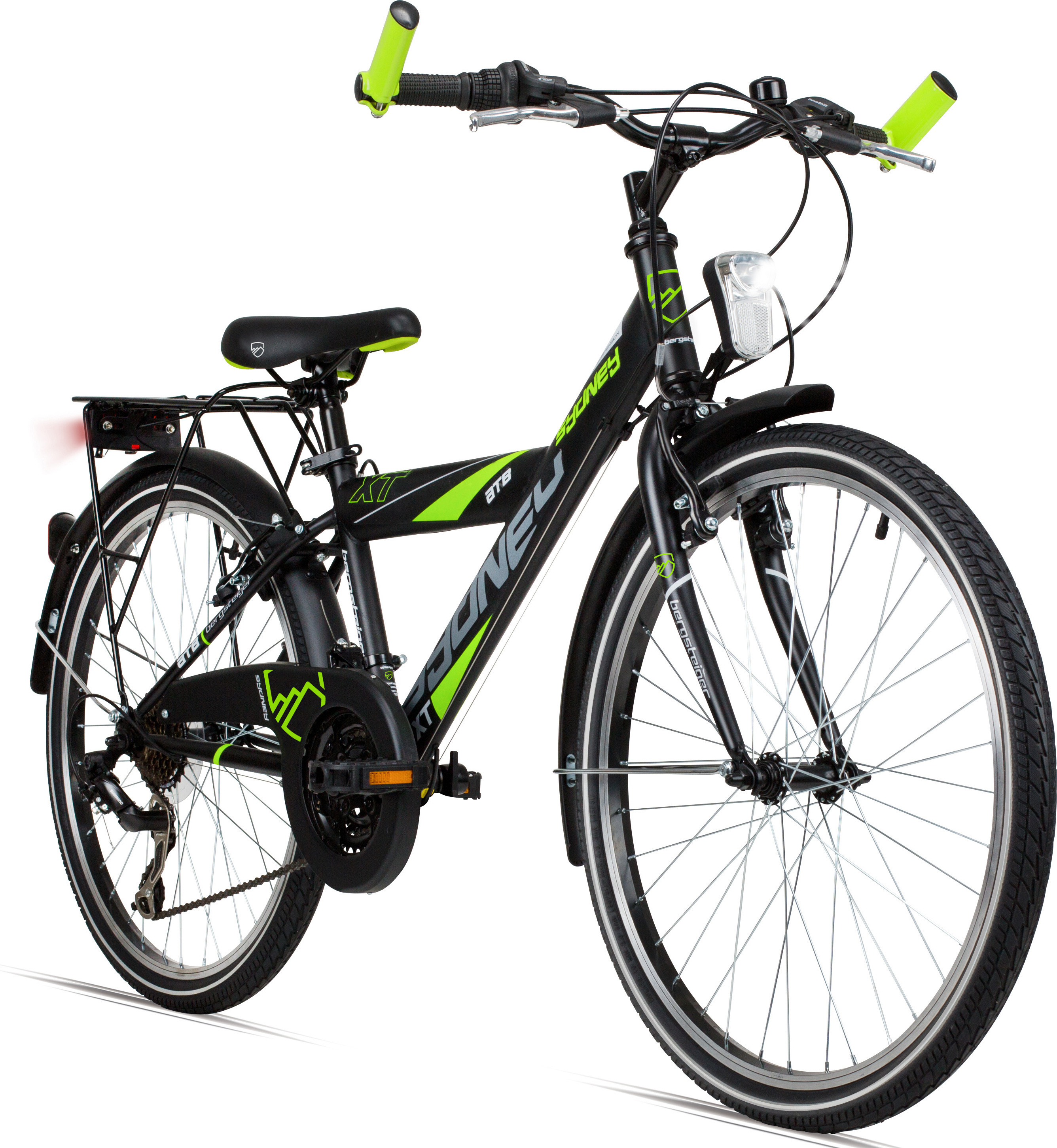 Bergsteiger Sydney 24 Zoll Kinderfahrrad, geeignet für 8, 9, 10, 11 Jahre, StVZO, Shimano 6 Gang-Schaltung, Jungen-Fahrrad mit Dynamo-Licht