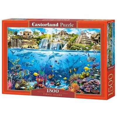 Castorland 1500 Piece Jigsaw Puzzles, Pirate Island, Ocean and Coral Life, Adult Puzzles, Castorland C-152049-2