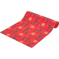 TISCHLÄUFER Weihnachten – Rentier rot, 35/250 cm, 100% Baumwolle