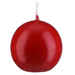 Kopschitz Kerzen Kerzen Kugelkerzen Klarlack Hochglanz Rot, Ø 60 mm, 16 Stück