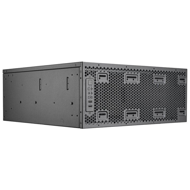 SilverStone RM4A Server-Gehäuse, 4HE Rackmount, SSI-EEB, Mesh - dunkelgrau
