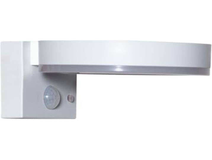 Star Trading Solar Wandleuchte VIDI mit Bewegungsmelder, 500 Lumen LED Aussenleuchte Warmweiss, 3 Modi, kabellos, für Hauseingang, Einfahrt & Garten, Weiss, 16 x 7 cm