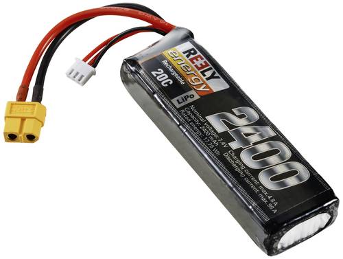 Reely Modellbau-Akkupack (LiPo) 7.4V 2400 mAh Zellen-Zahl: 2 20 C Softcase XT60