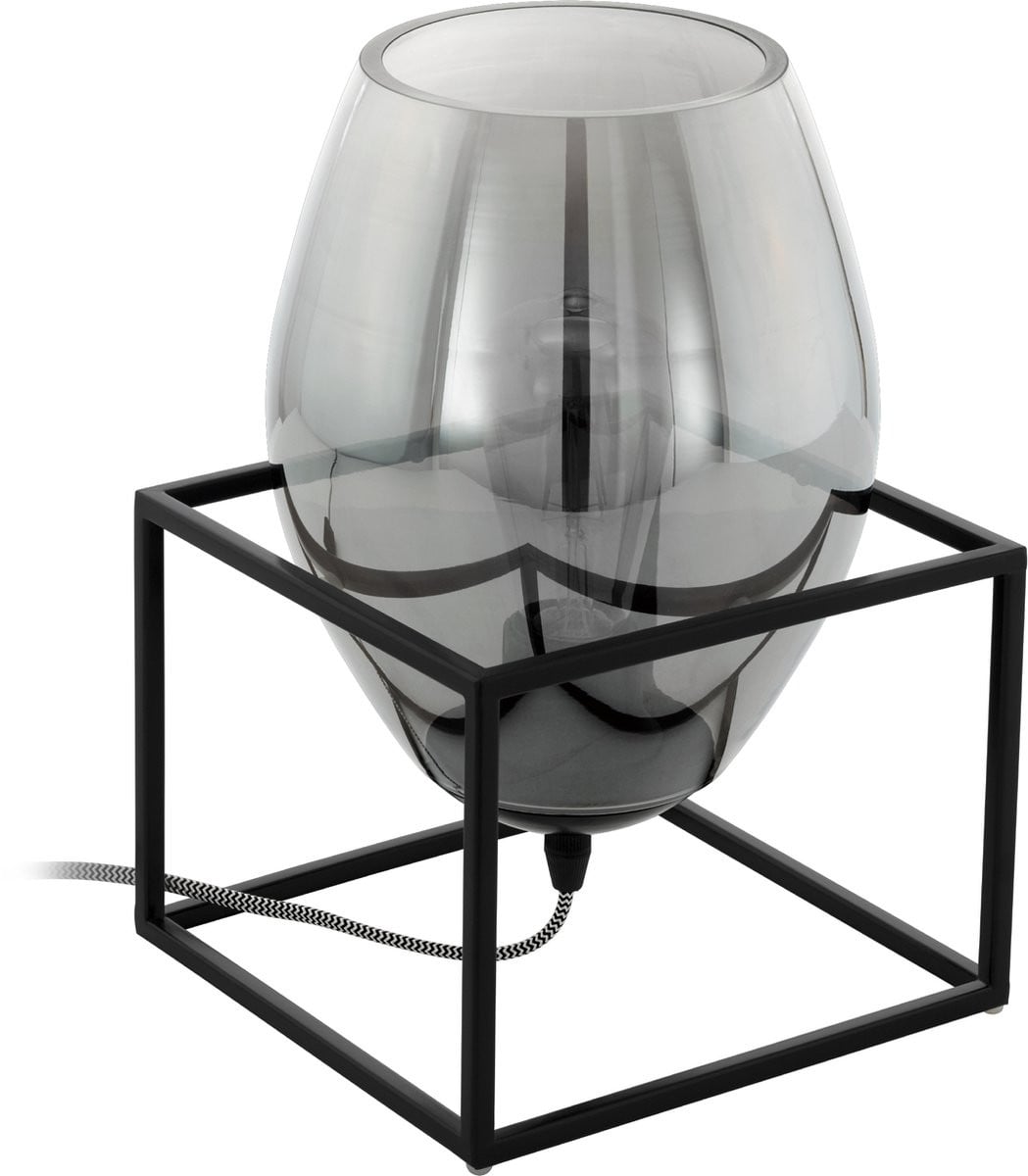 Eglo Olival Tafellamp - Modern Design - Zwart - Metaal en Glas