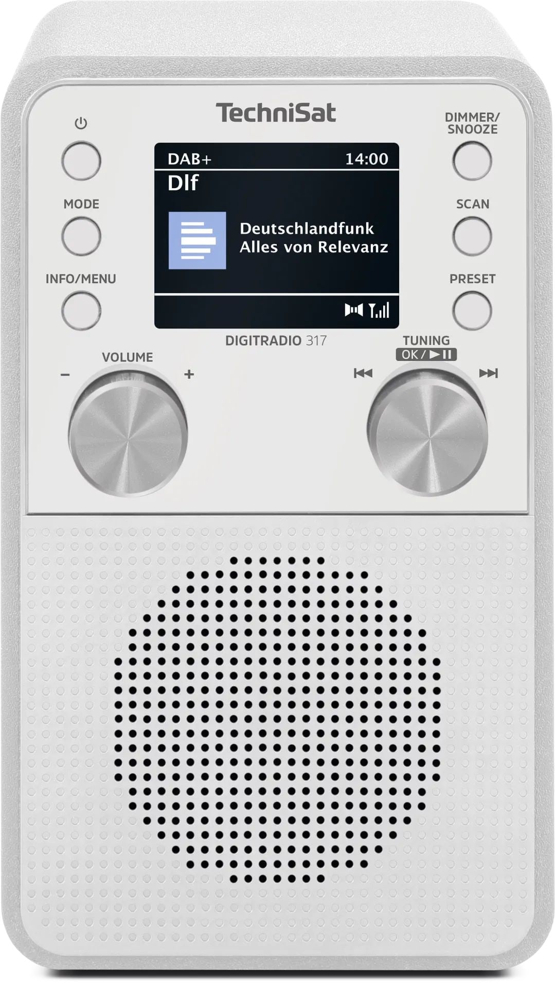 TechniSat DigitRadio 317 Bluetooth DAB+, FM Radio Tragbar (Weiß) 0001/3999