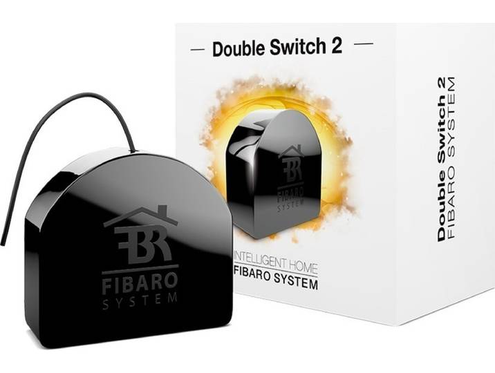 Fibaro Relais Unterputzeinsatz (2 x 1\,5 kW) + Messfunktion (FIBEFGS-223)