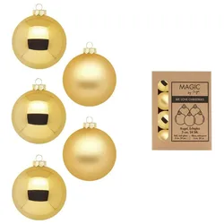 24 Weihnachtskugeln 3cm Glas Christbaumkugeln Weihnachtsbaumkugeln gold