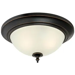 Westinghouse Deckenleuchte Harwell Bernstein Bronze & Mattglas
