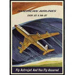 POSTER Amerika American Airlines A4 Rahmenlos