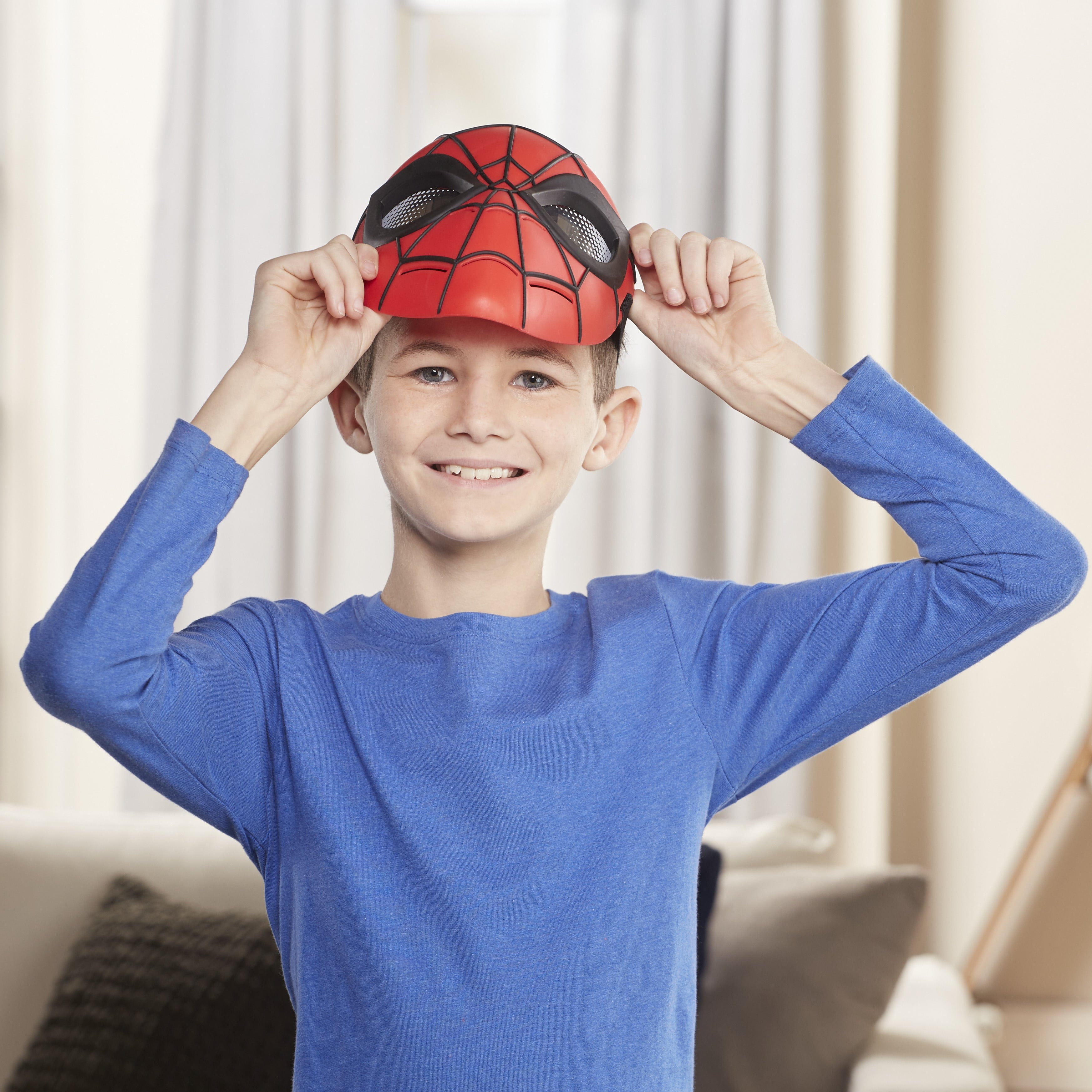 Marvel Spider-Man Hero Mask for Kids - Official Hasbro Licensed Role-Play Mask - Red-and-Black - Ages 5+
