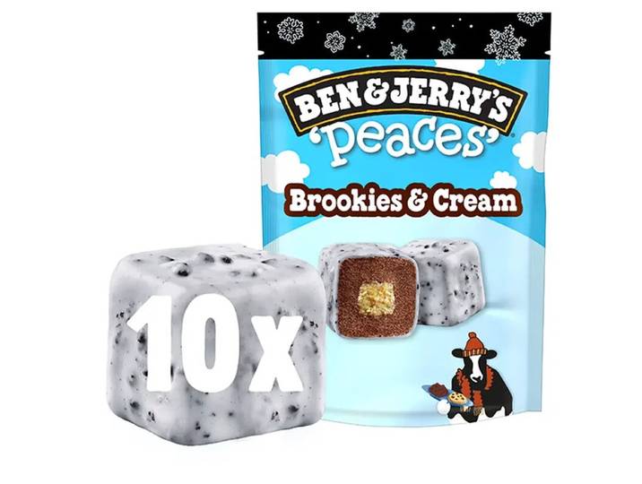 BEN &amp; JERRY'S Bouchées glacées Brookie &amp; Cream 150g