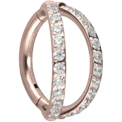 Titan Segmentring Clicker 2 RINGE + EINGEFASSTE KRISTALLE