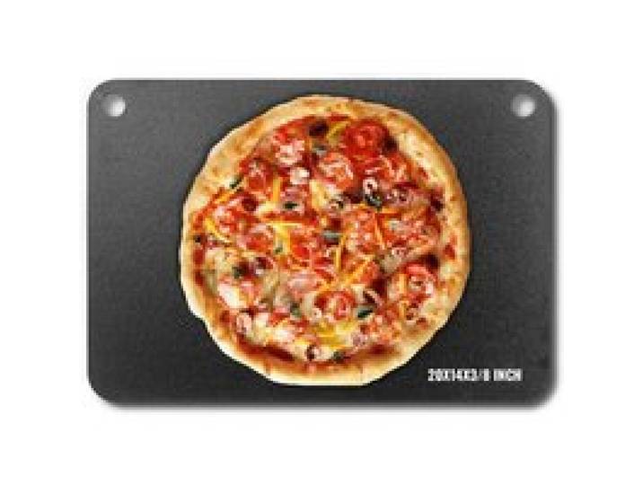 VEVOR Pizzastein Pizzastahl 508 x 355 x 10 mm, Pizzastahlplatte für den Ofen, Vorgewürzter Pizza-Backstein aus Q235-Kohlenstoffstahl mit Höherer Leitfähigkeit für Restaurants, Cafés, Straßenläden