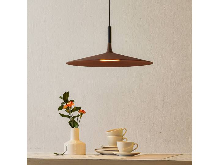 Foscarini Designer Hängeleuchte Aplomb Large, dimmbar, braun / rost, für Küche, Beton, Design
