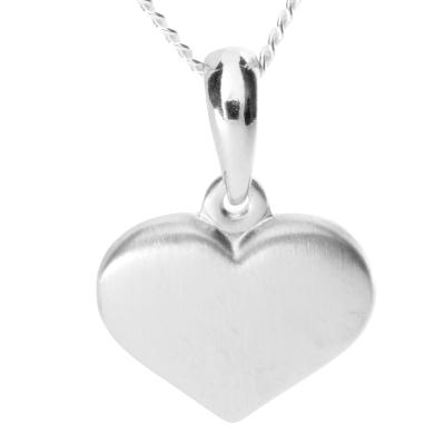 Kette mit Anhänger OSTSEE-SCHMUCK "Ostsee-Schmuck Kette mit Anhänger Herz 15 mm" Gr. 45, silber, Halsketten, Damen, 45cm, Silber 925 (Sterlingsilber), L: 42