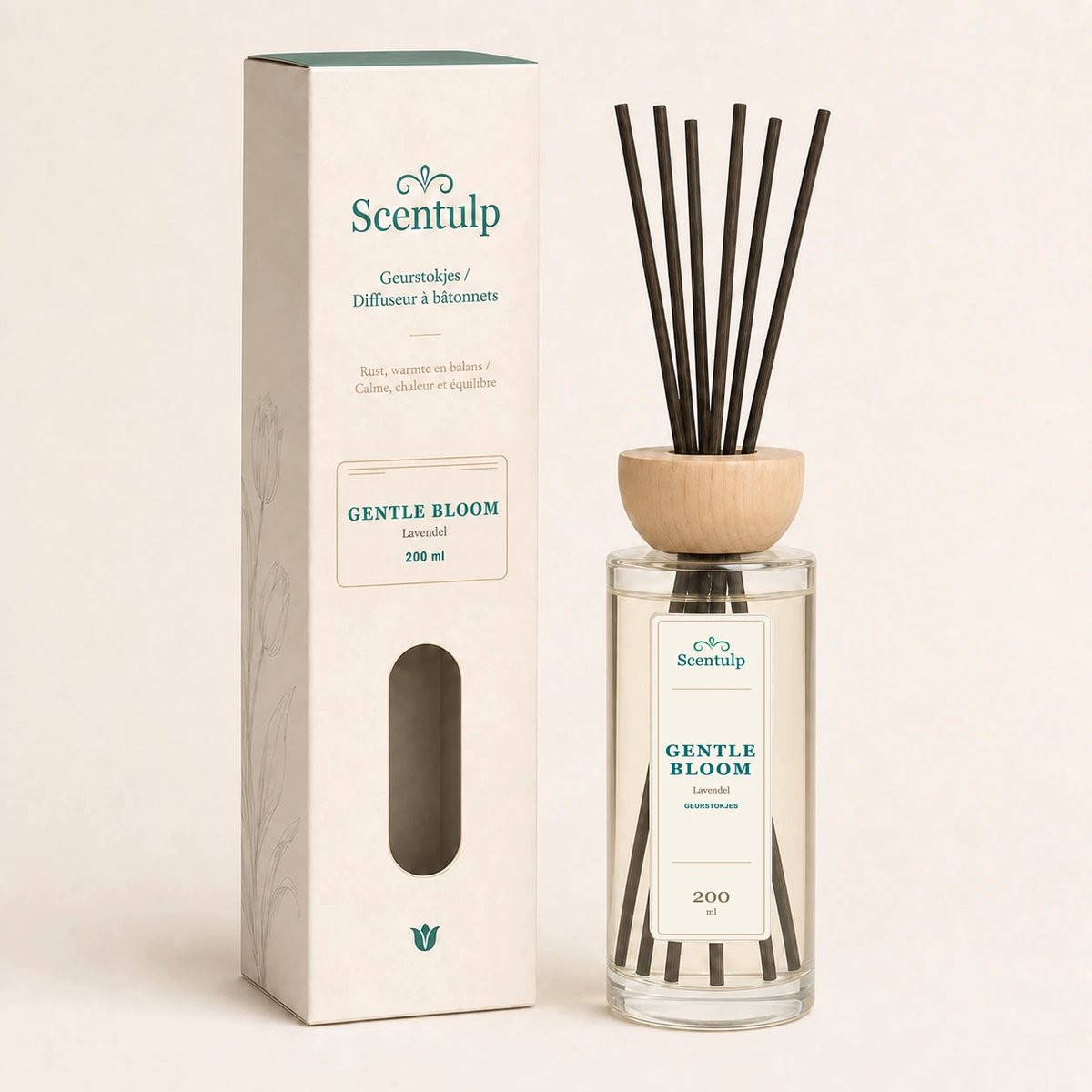 Scentulp Gentle Bloom Geurstokjes Lavendel 200 ml