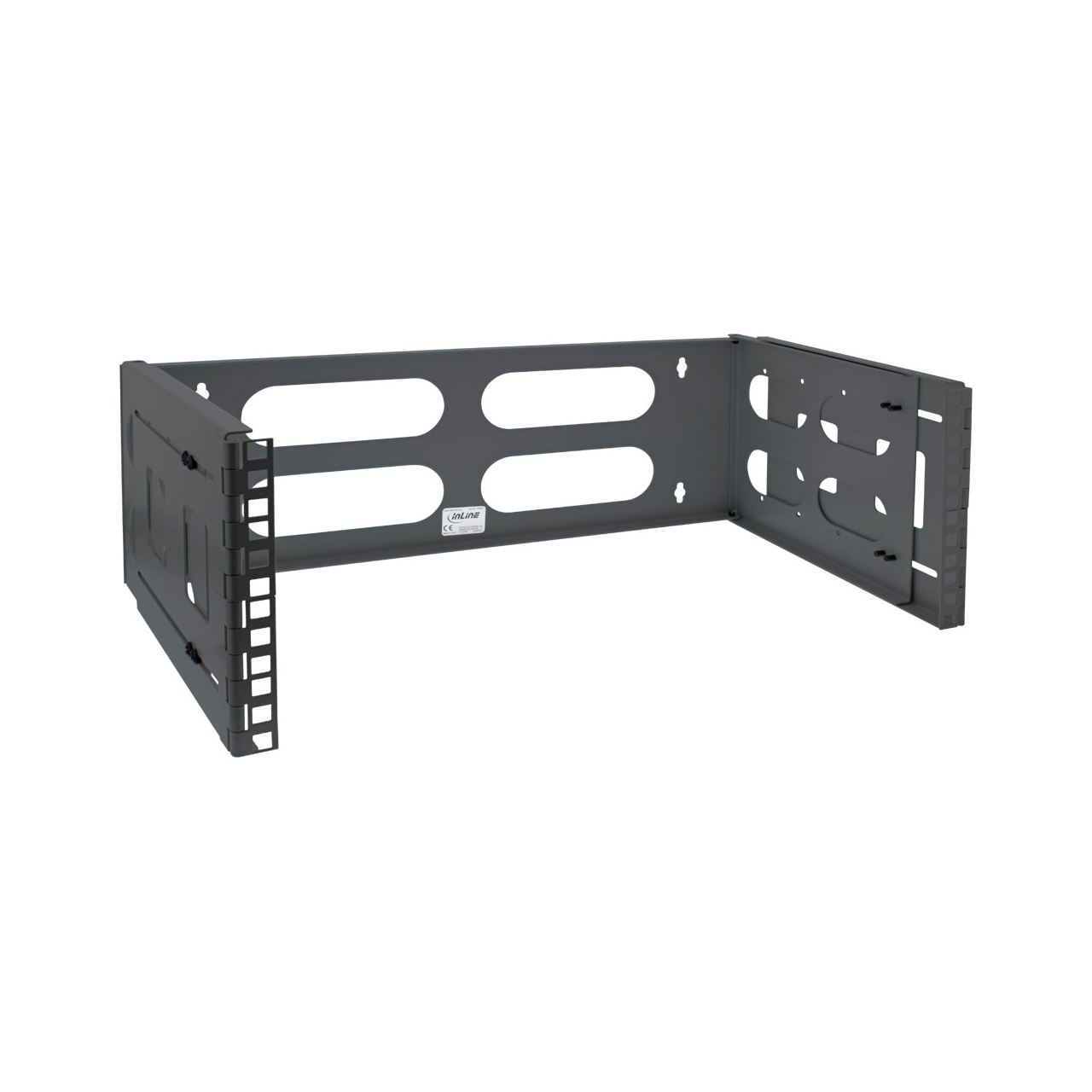 InLine 19" Rack zur Wandmontage, 4HE, 24-40cm Tiefe, schwarz