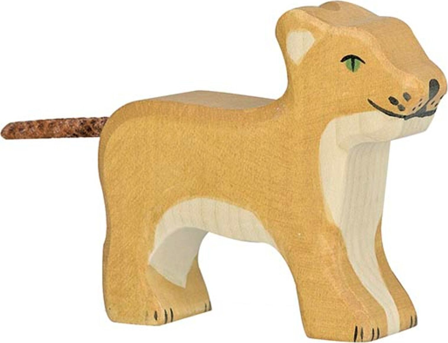 Holztiger Leeuw klein staand