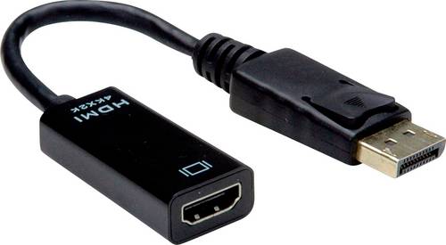 Value DisplayPort / HDMI Adapterkabel DisplayPort Stecker, HDMI-A Buchse 0.15 m Schwarz 12.99.3139 DisplayPort-Kabel