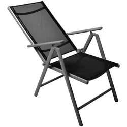 VCM, Gartenstühle, Klappstuhl schwarz Klappsessel Gartenstuhl Campingstuhl Liegestuhl Balkon